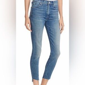 MOTHER Stunner ZIP Ankle Step Fray SZ 29. Wash Walking on Coals.